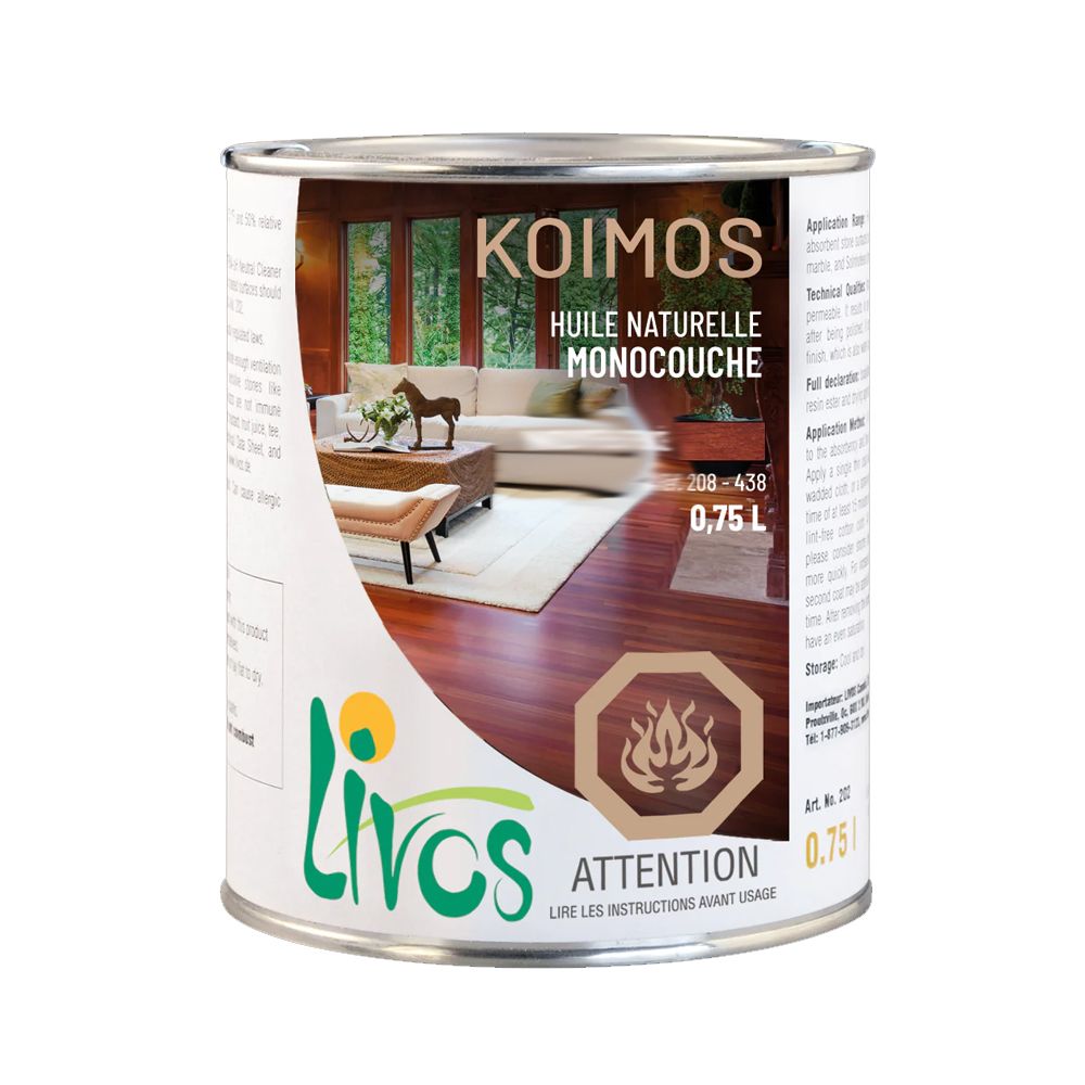 Koimos – Huile naturelle monocouche incolore – Livos