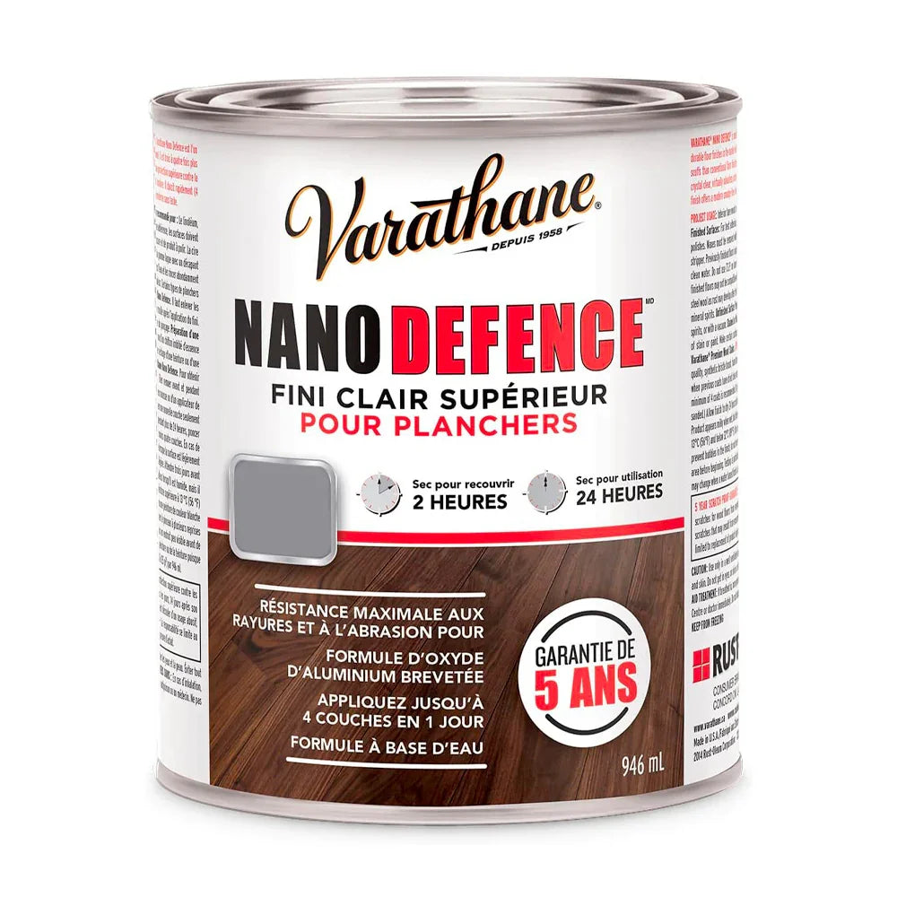 Nano defence premium clear floor water based 946 ml - Varathane