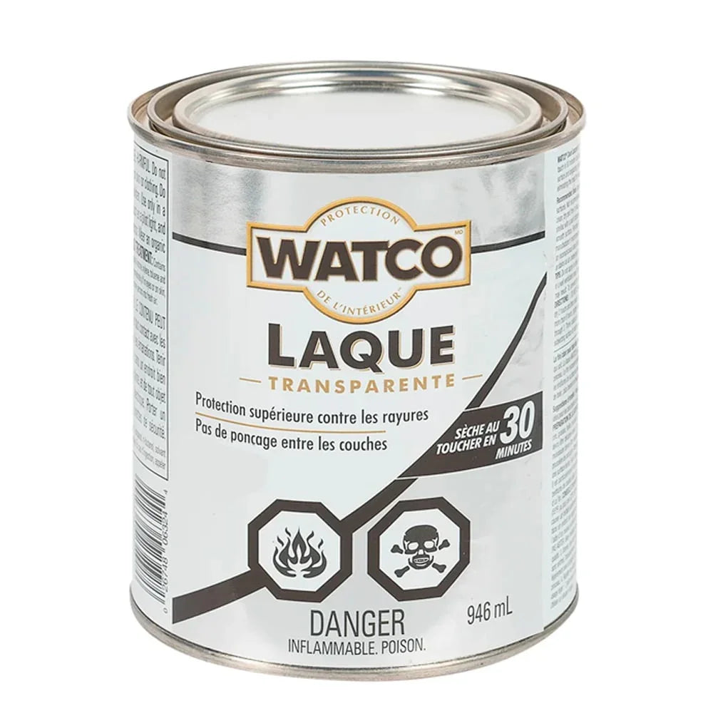 Clear lacquer wood finish 946 ml - Watco