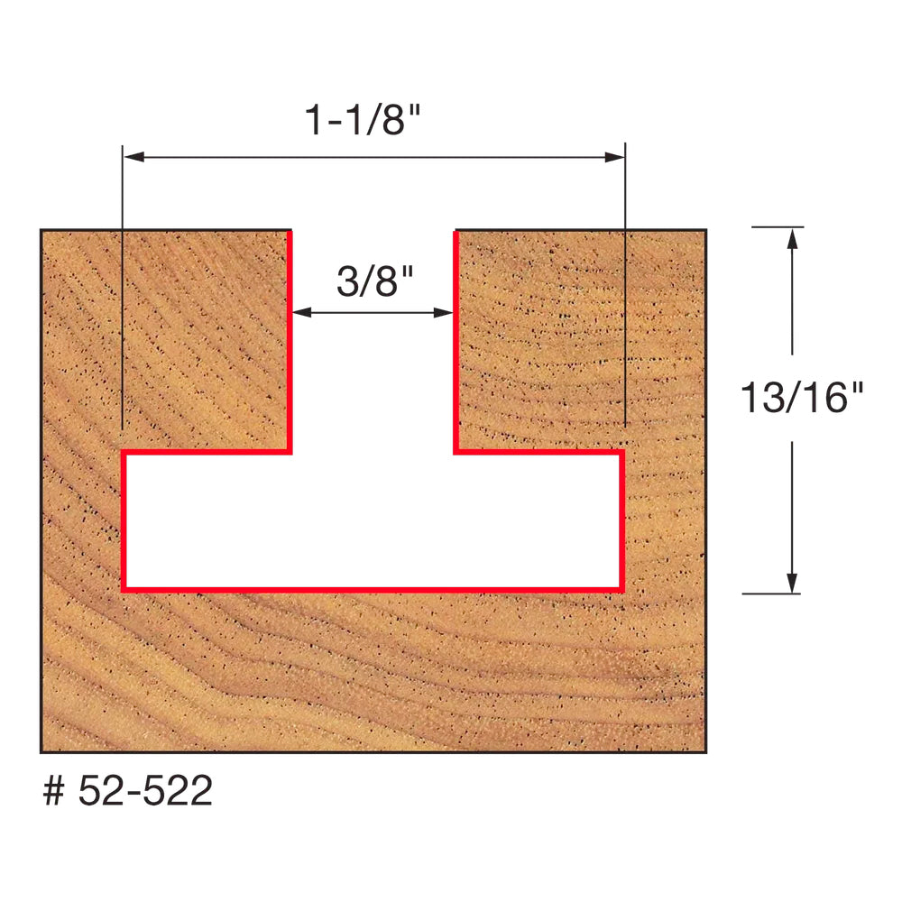 Mèche de toupie pour rainure en T - Freud