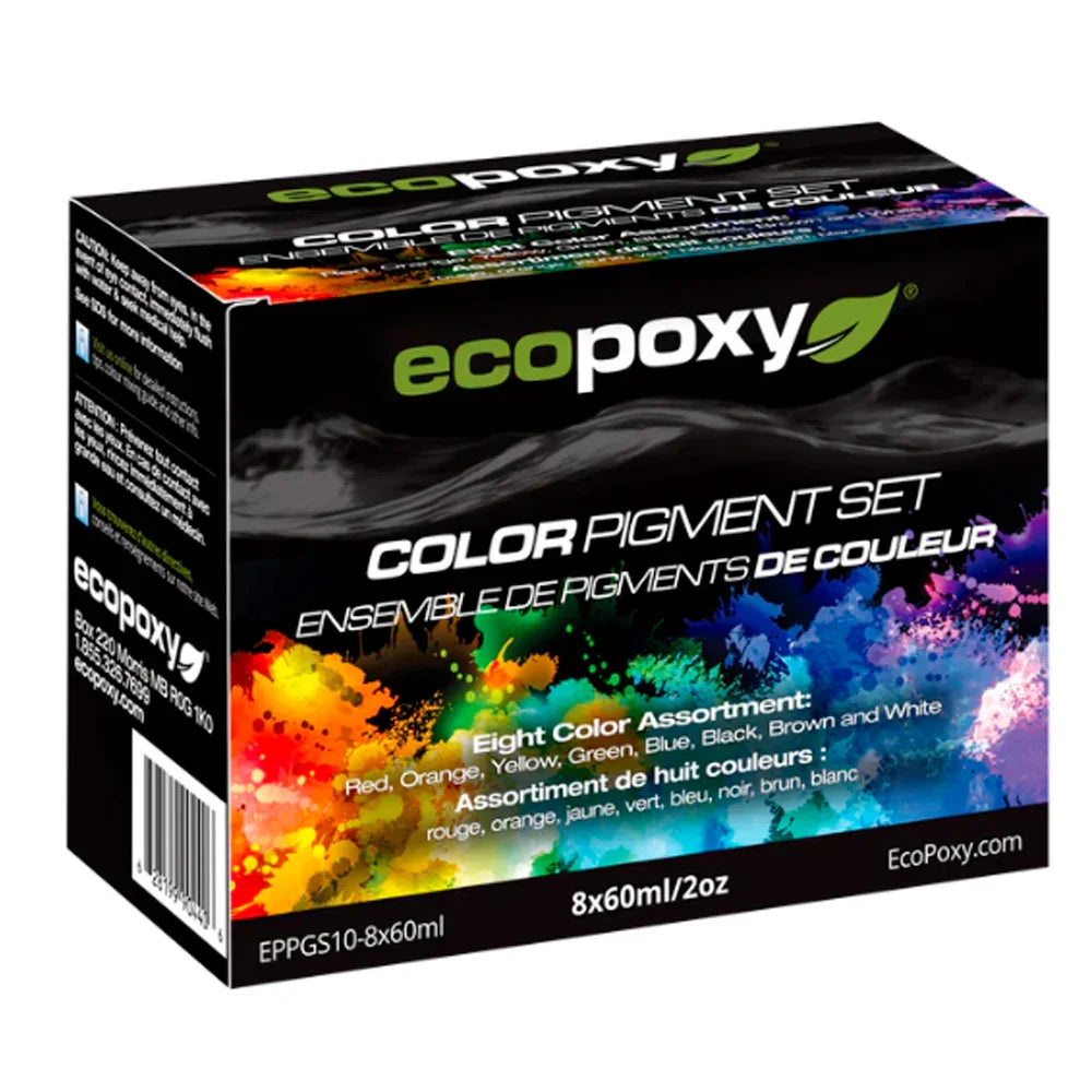 Ensemble liquide de 8 pigments de couleur 60 ml - Ecopoxy