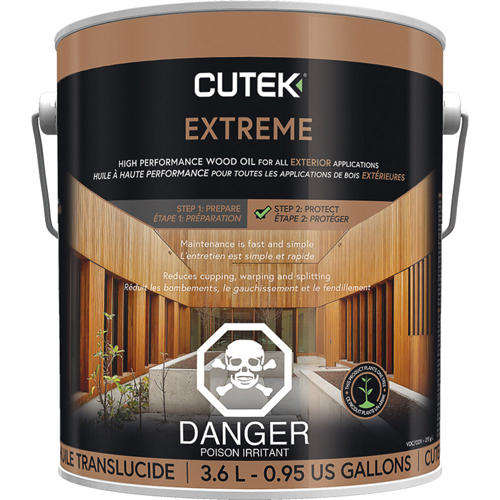 Huile pour bois extérieur - Cutek extrême 3.6 litres