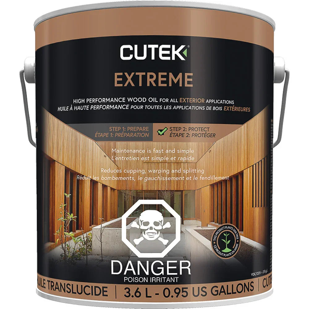 Huile pour bois extérieur - Cutek Extrême 3.6 litres