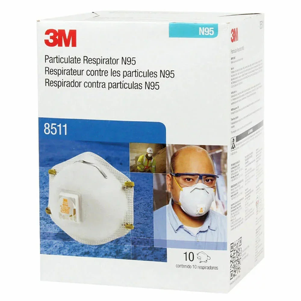 Respirateur contre les particules avec valve N95 (10/bte)