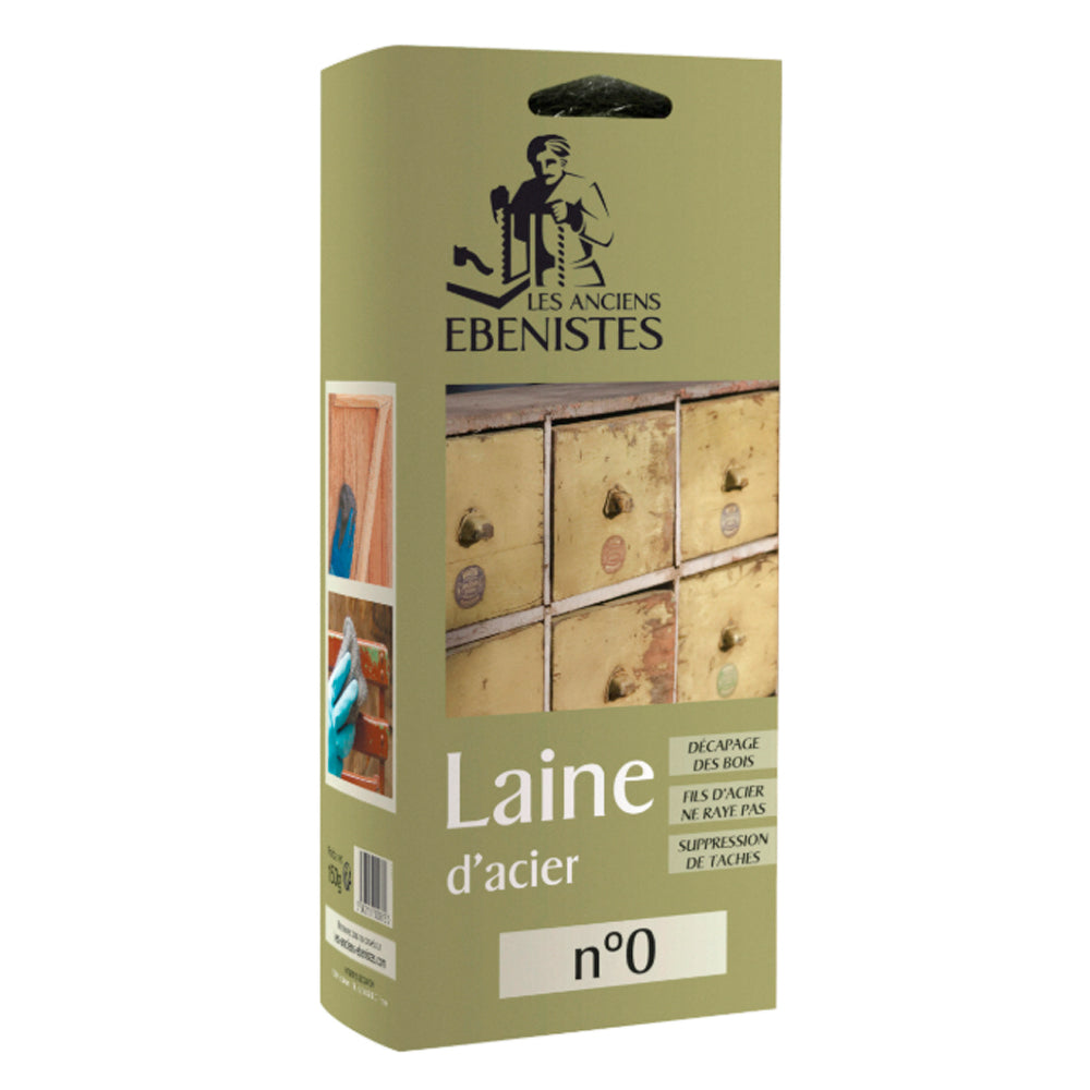 Laine d’acier #0 (fine) Les Anciens Ébénistes