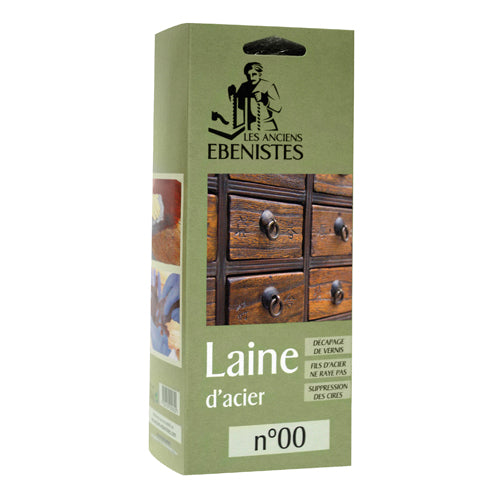 Laine d’acier #00 (très fine) Les Anciens Ébénistes