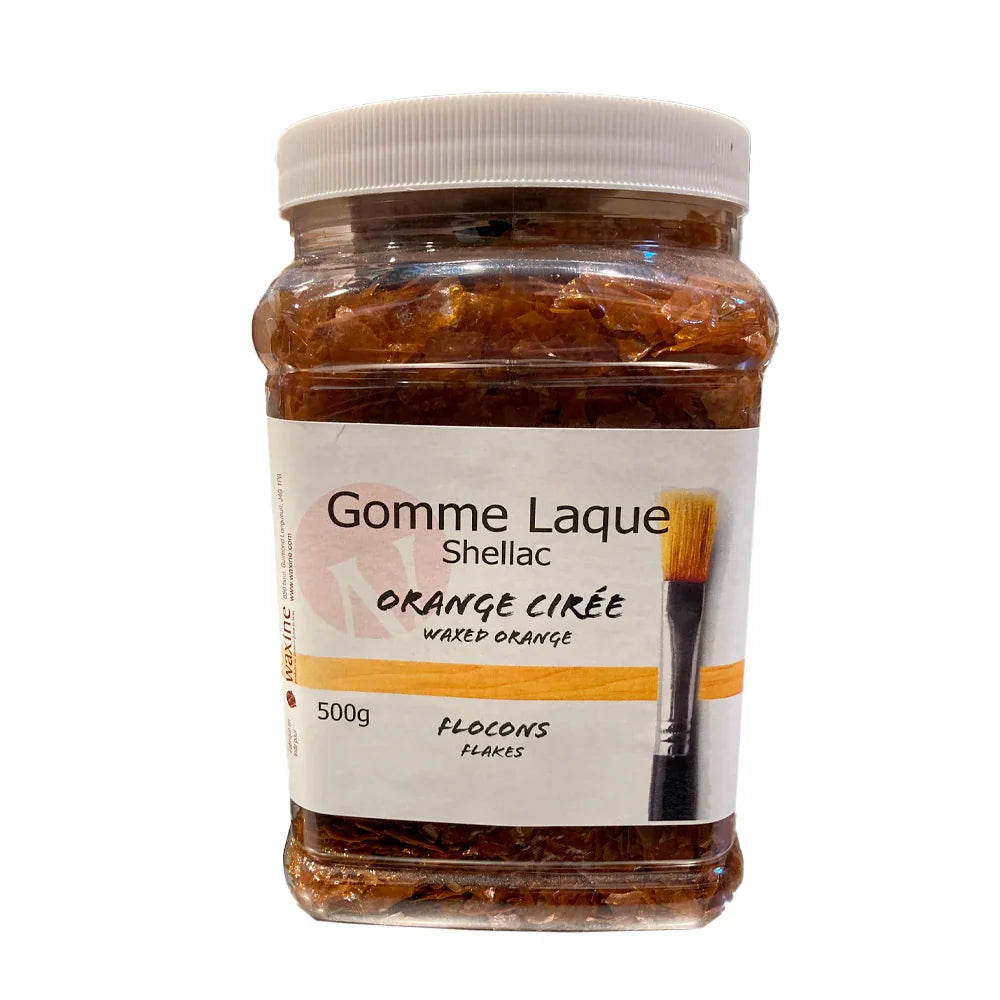 Orange Waxed Shellac Flakes