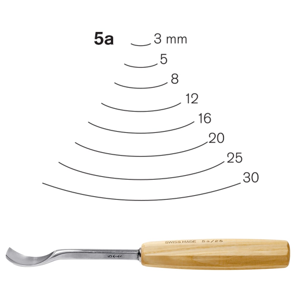 Short Bent Gouges N°5A - Pfeil. Swiss made