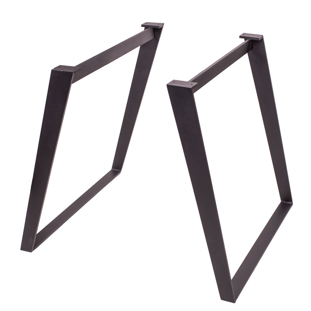 Pied de table à dîner en U incliné noir 28 1/2" x 32"