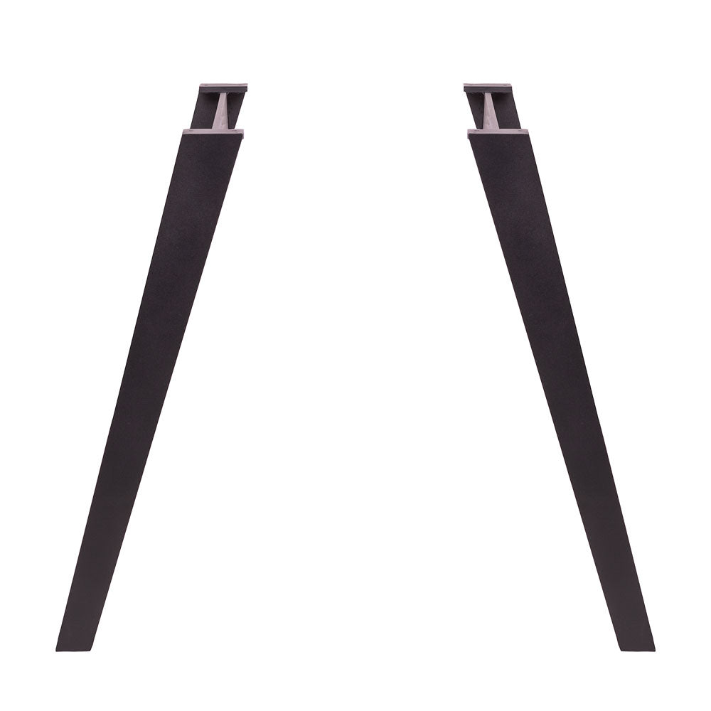 Pied de table à dîner en U incliné noir 28 1/2" x 32"