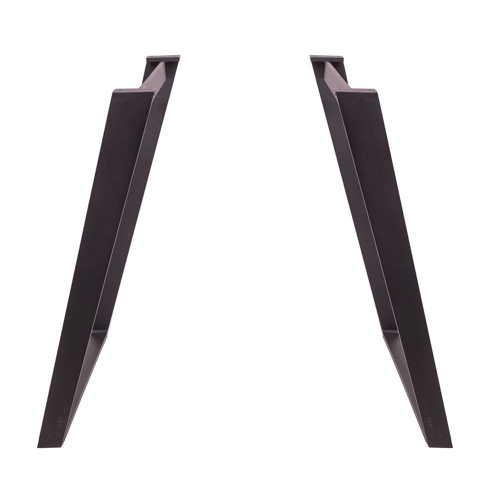 Pied de table à dîner en U incliné noir 28 1/2" x 32"