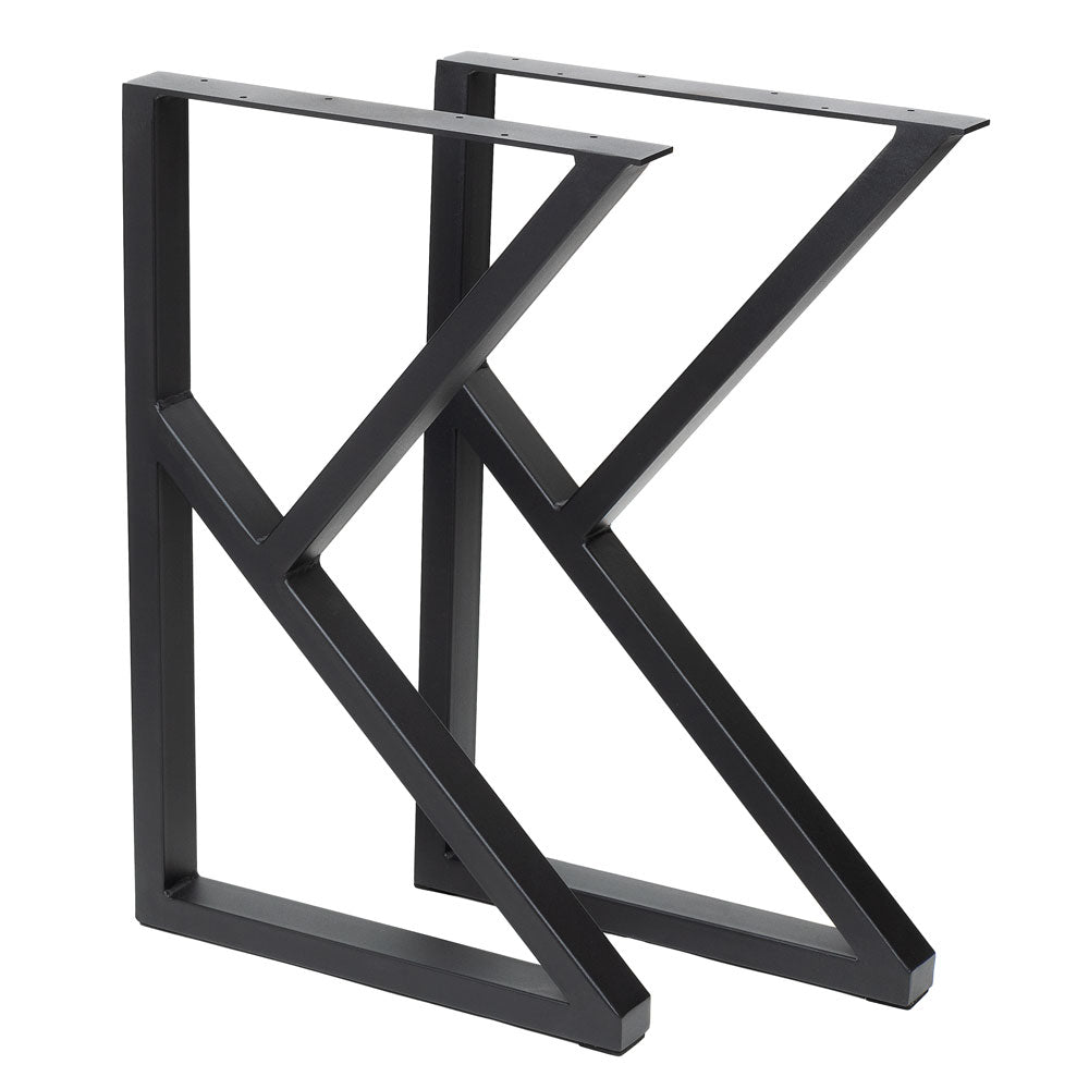 Black K shaped dining table desk leg 28" X 18"
