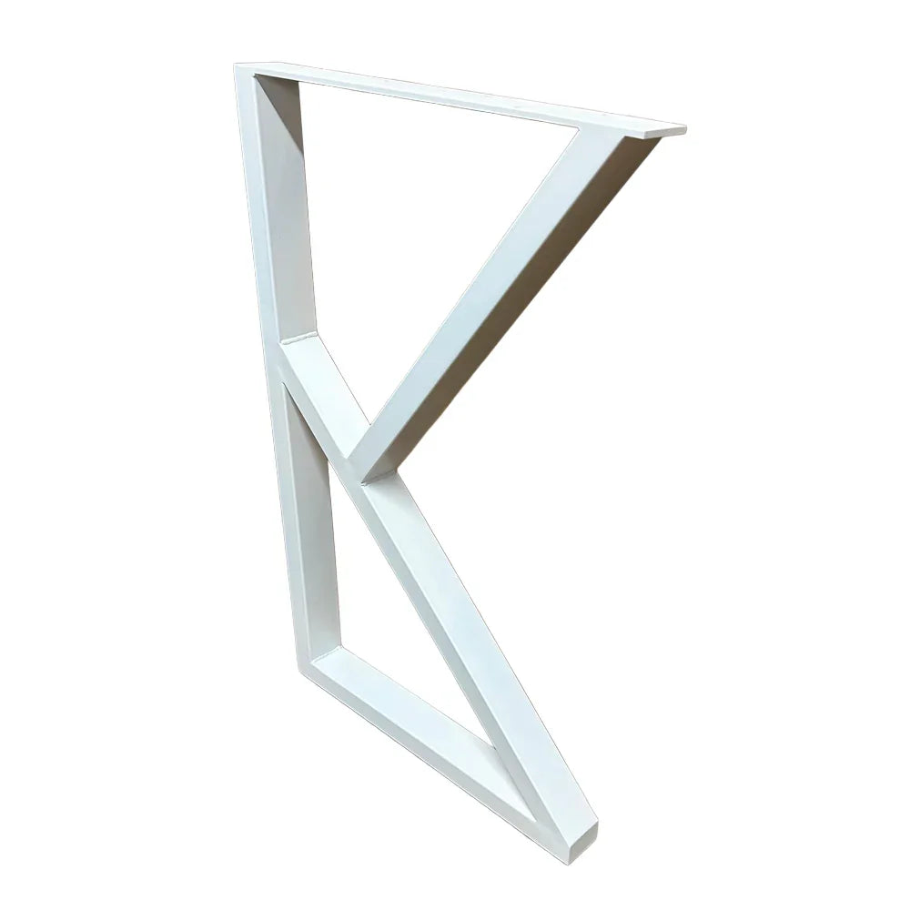 Pied de table de bureau en K Blanc Mat 28" x 18’’ - Lignum