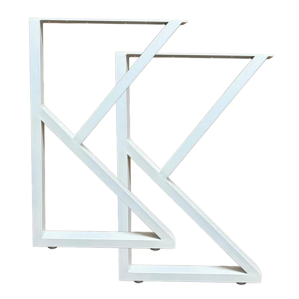 Pied de table de bureau en K Blanc Mat 28" x 18’’ - Lignum