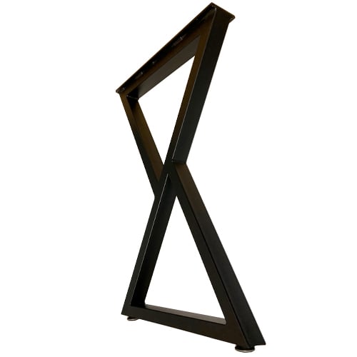 Pied de table en acier forme Z noir - 2/pqt - 28’’ x 17,7’’