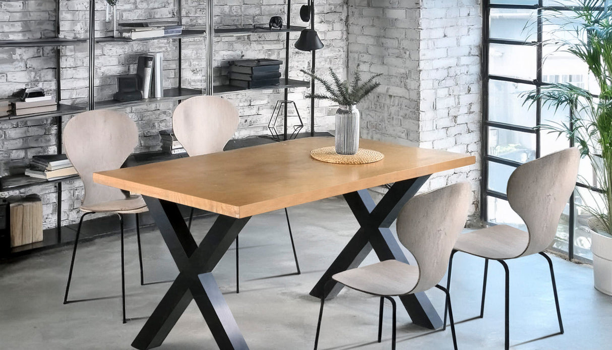 29'' Dining table Metal legs cross style