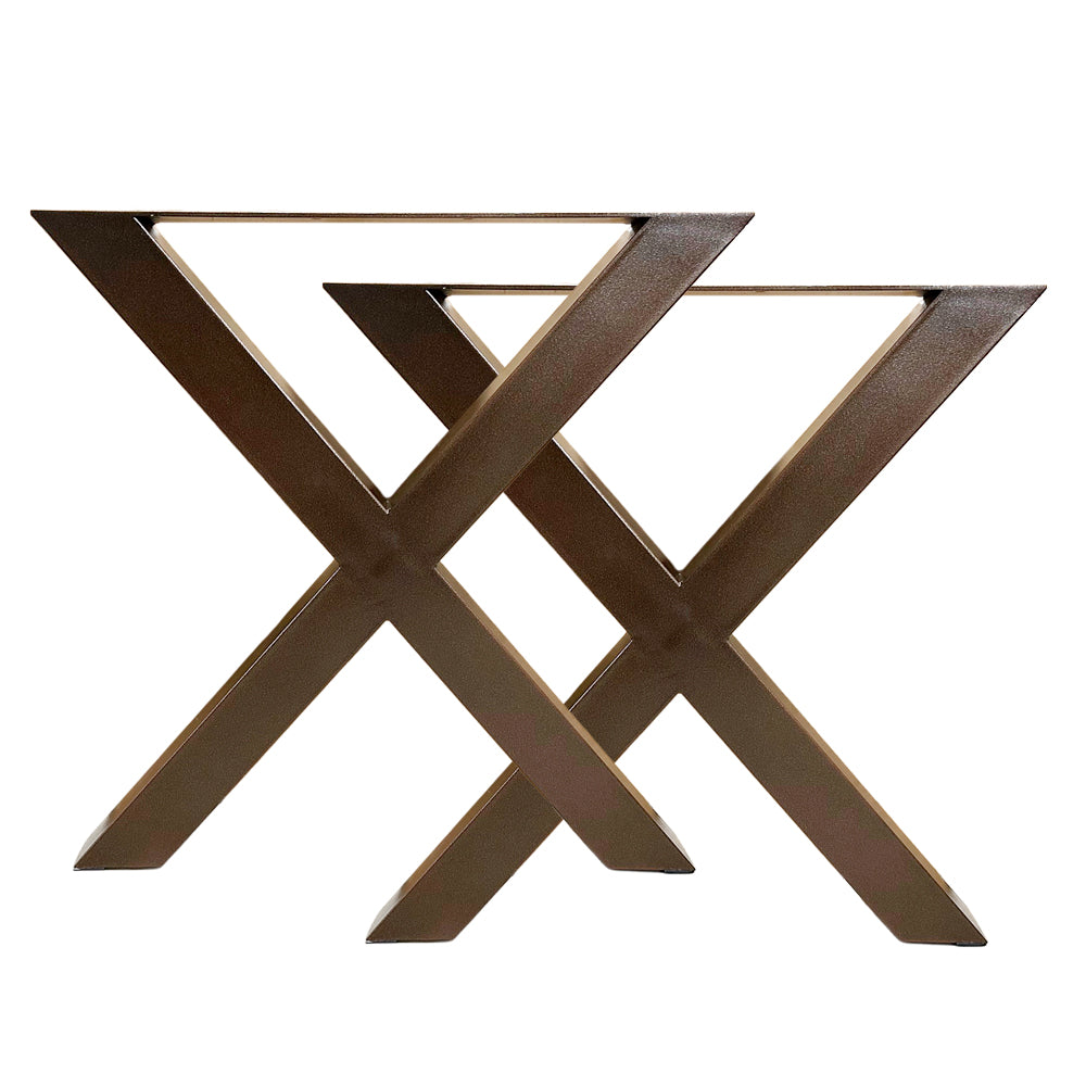 Ensemble de pieds de table style croix de 29‘’ Noir Cuivré - Lignum
