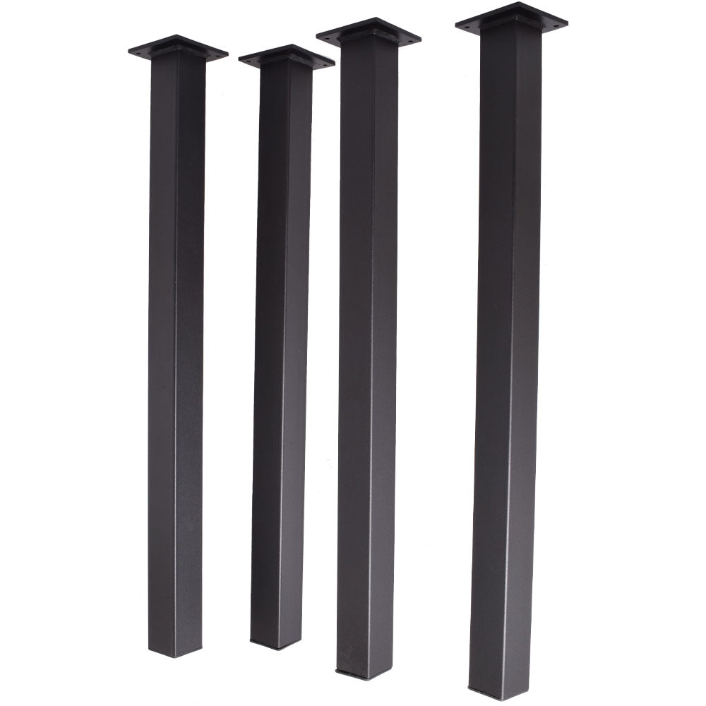 Ensemble de 4 pattes carrées noir 29''
