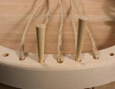 Wooden dowel for seat