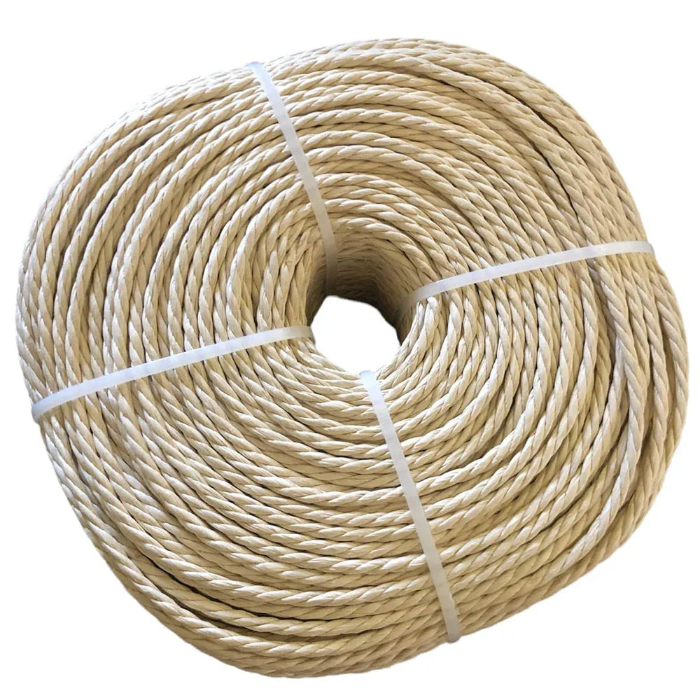 Corde danoise torsadée 3 plis naturel. Rouleau de 1 kg
