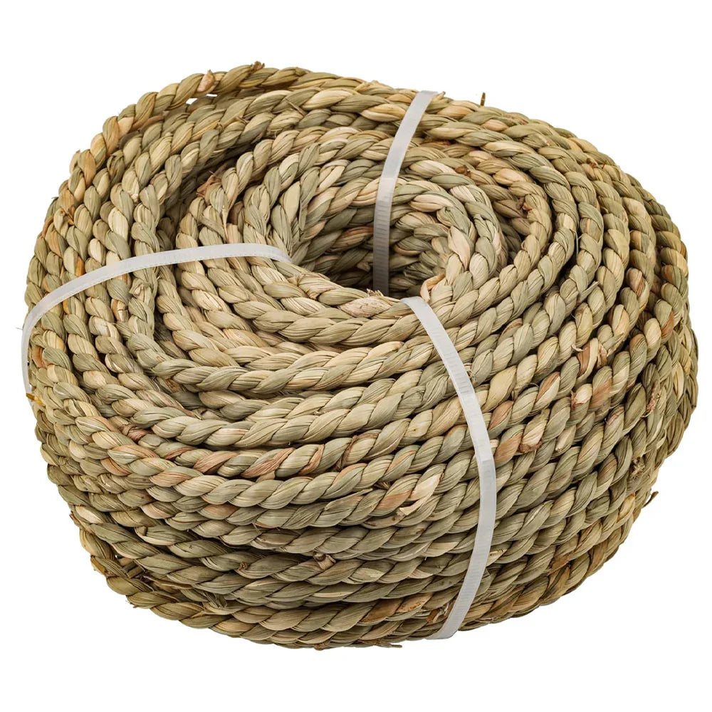 Corde torsadée en jonc de mer 5-6 mm 2 plis. Rouleau de 1 kg
