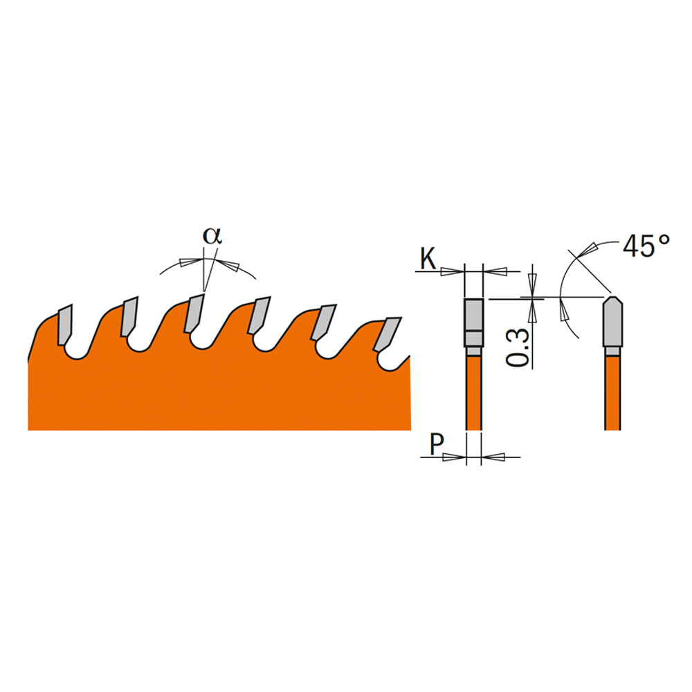 Lame de coupes transversales 10'' x 60d - CMT