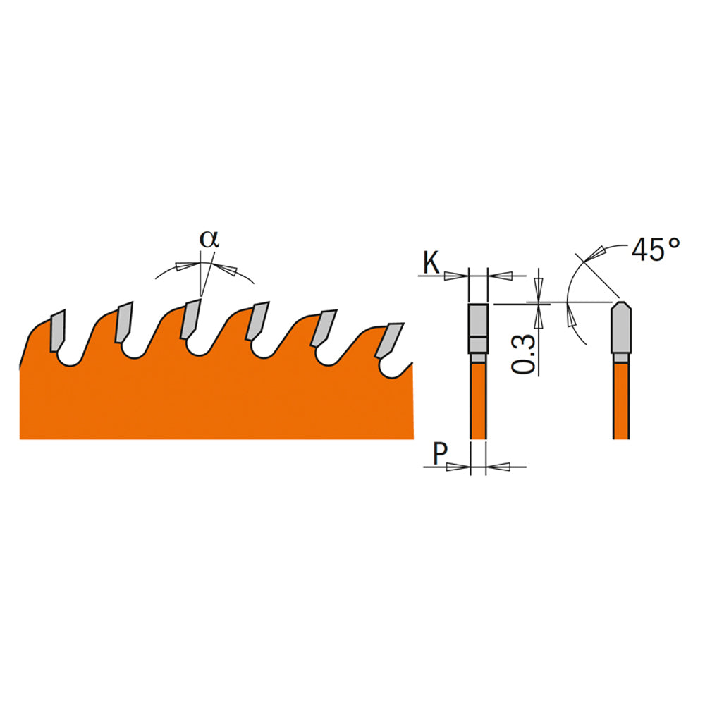 Lame de coupes transversales 12’’ x 72d - CMT