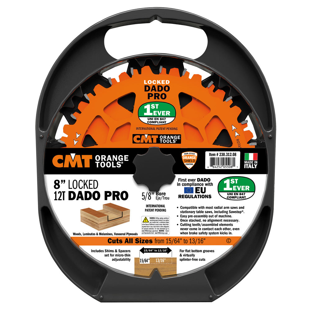 Ensemble de lames Locked Dado Pro 8’’ x 12d - CMT