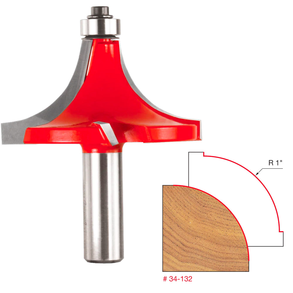 1" Quadra-Cut Radius Rounding Over Bit #34-132Q - Freud