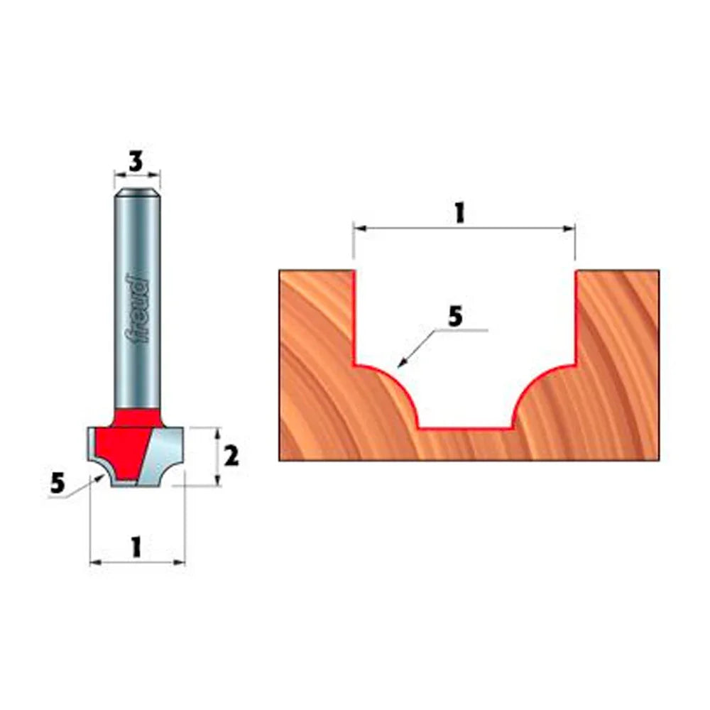 Quarter Round Router Bit - Freud