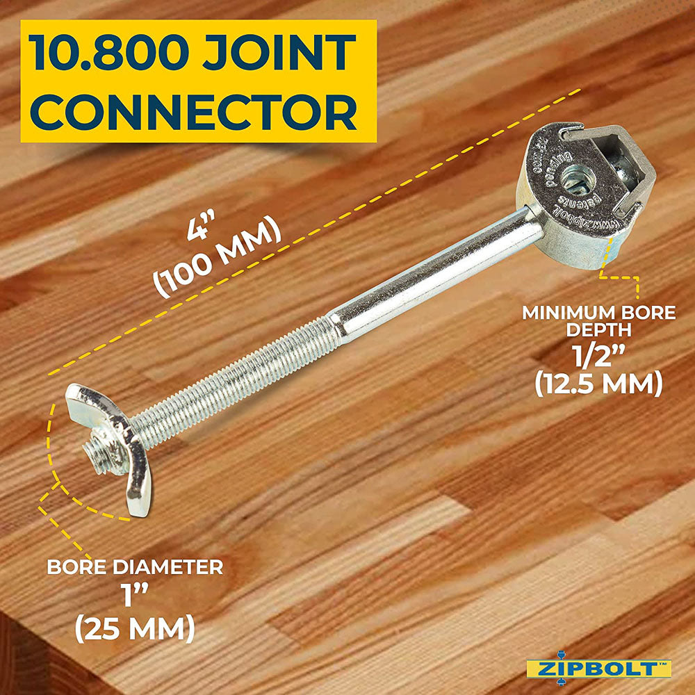 Universal Zipbolt Connector #10.800 - 100mm x 25mm (10/pk)