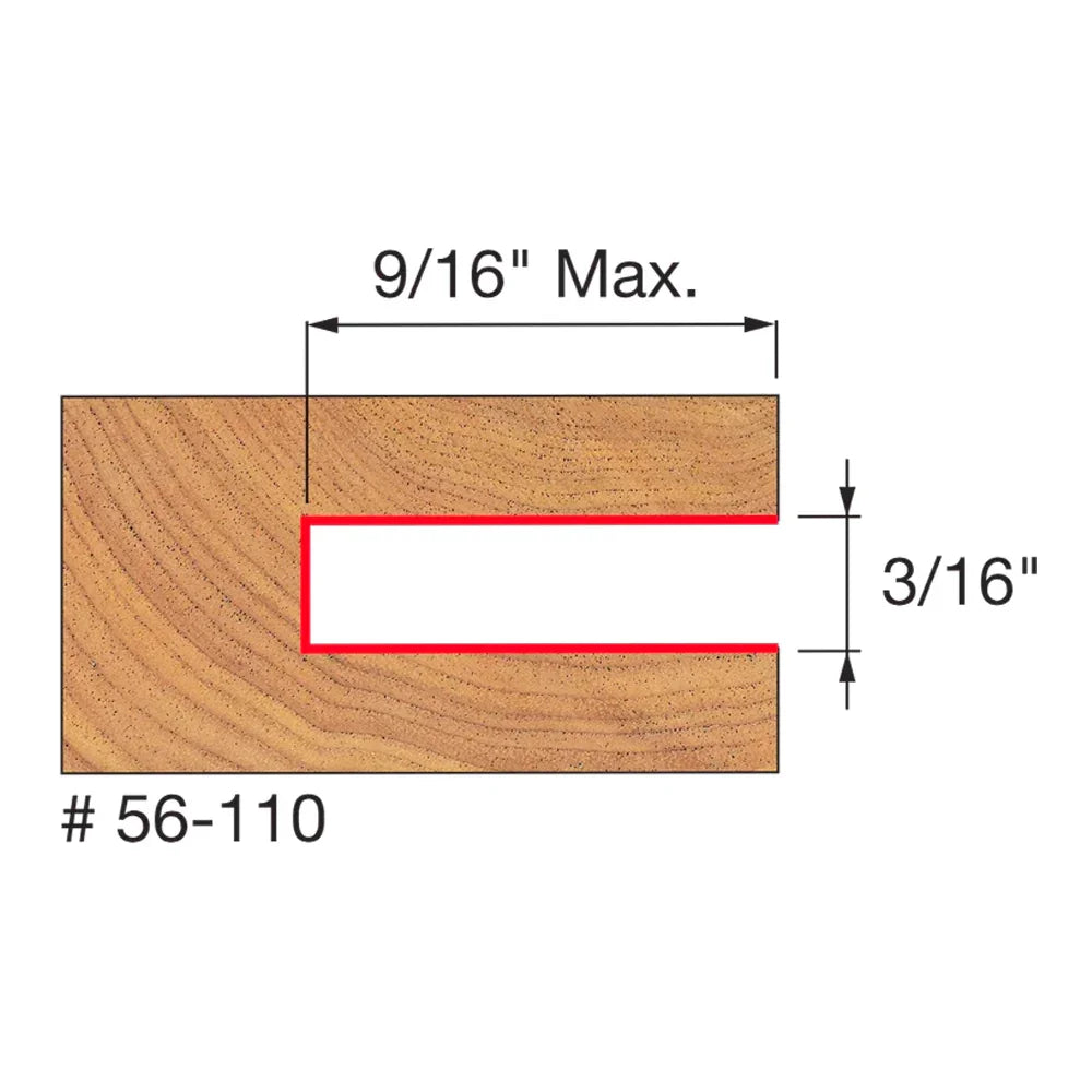 Slot Three Wing Slotting Cutter 3/16" #56-110 - Freud