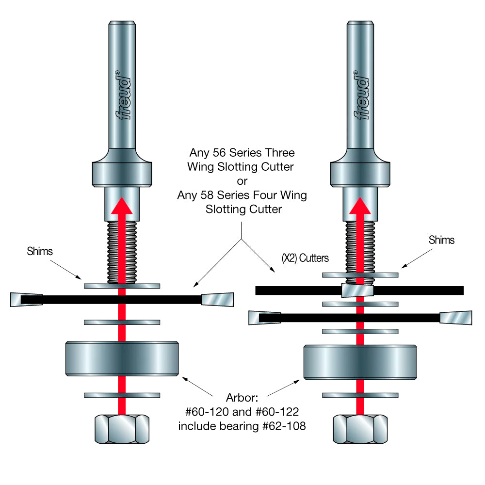 Slotting Cutter Arbor 1/2" #60-102 - Freud