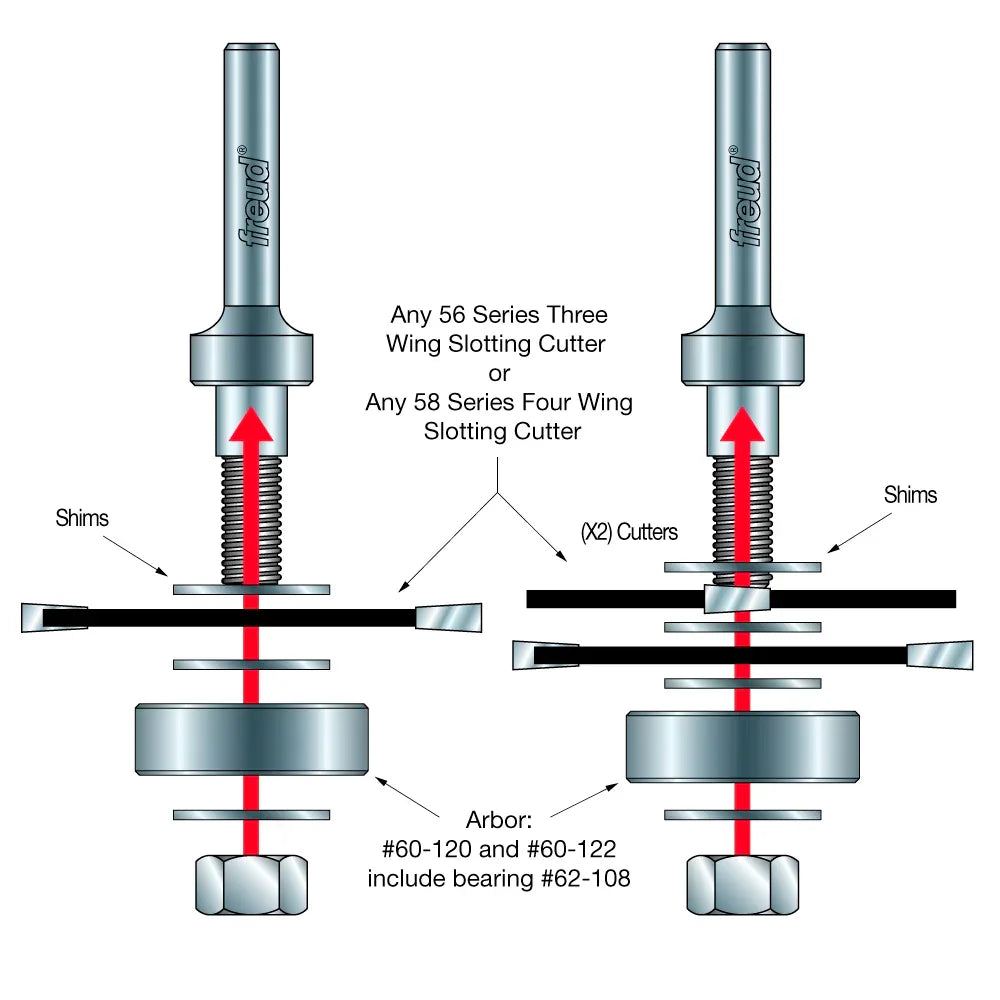 Arbre de coupe à rainurer 1/2" #60-102 - Freud