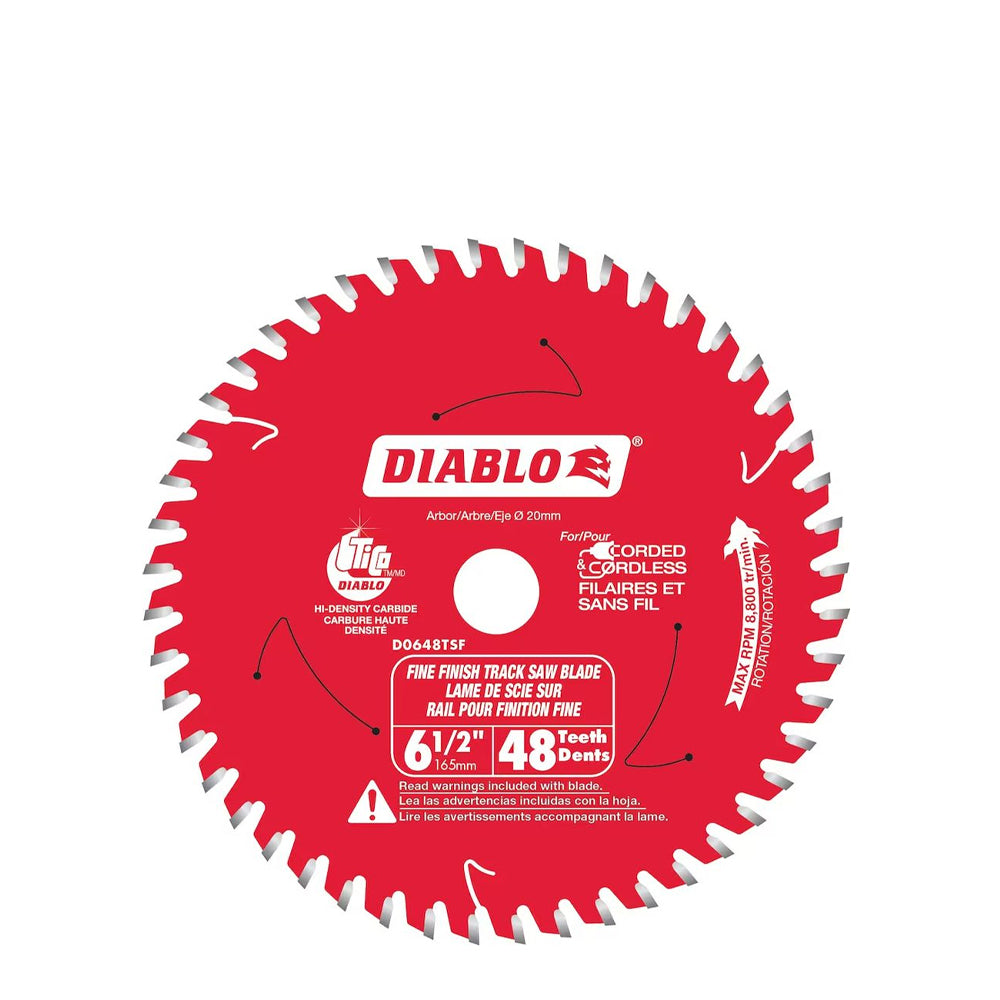 6 ½’’x 48t track saw blade for fine finish # d0648tsf - Diablo