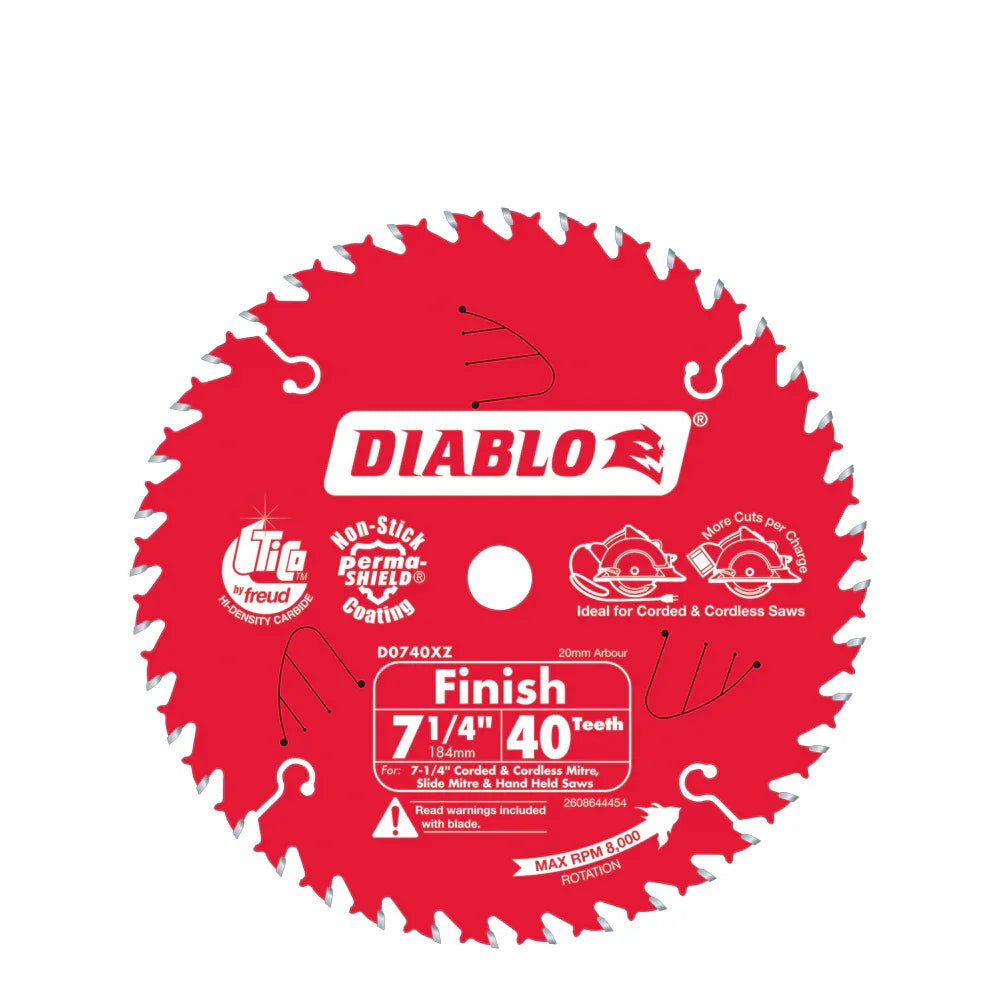 7 1/4'' x 40t DC740 finishing blade - Diablo