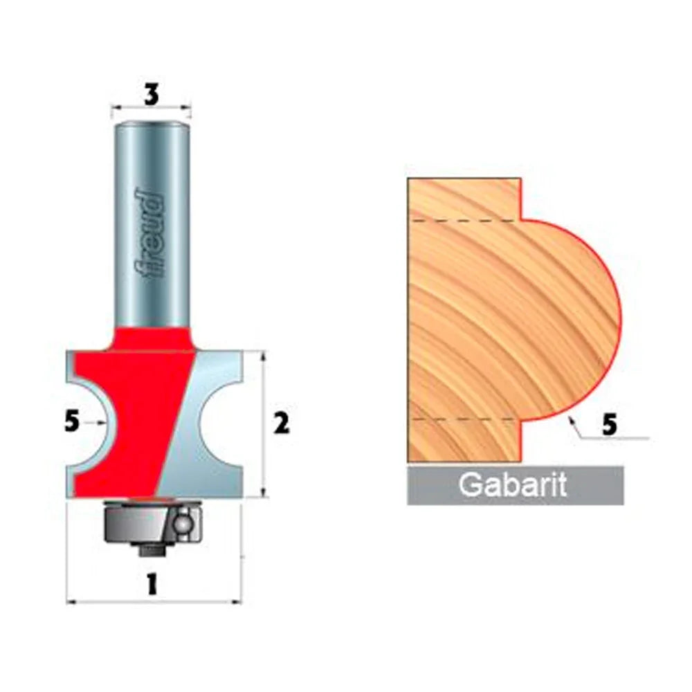 Half round bits with bearing - Freud
