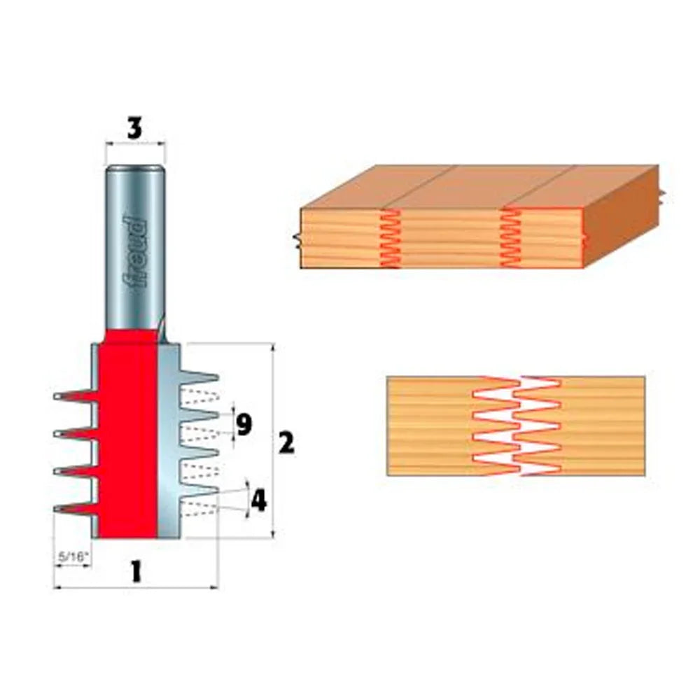 Mèche de toupie pour joints multiples - Freud