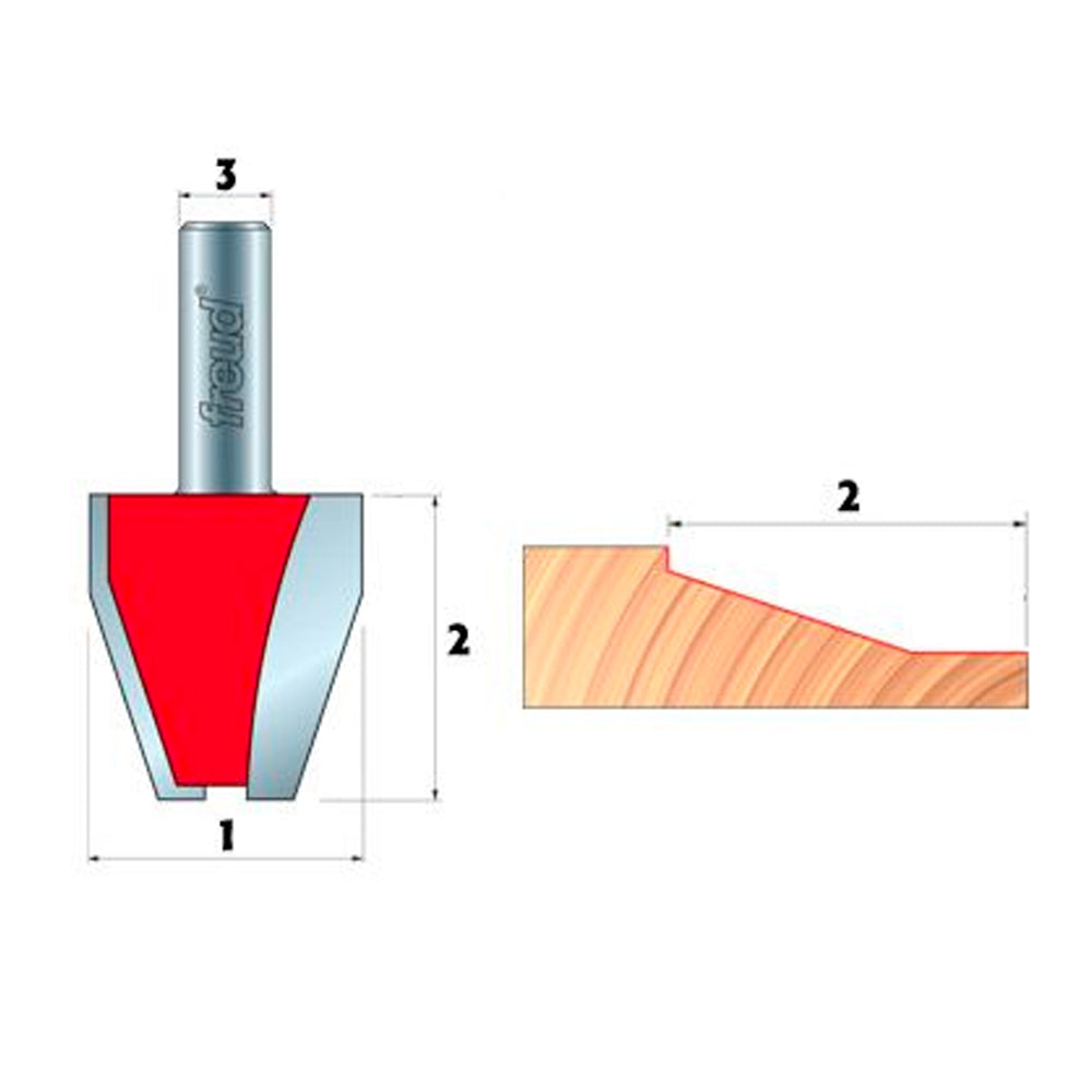 Mèche de toupie pour panneau surélevé vertical - Freud