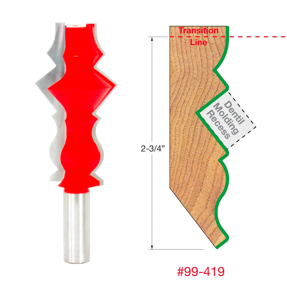 Crowned molding bit, bottom #6 #99-419 - Freud