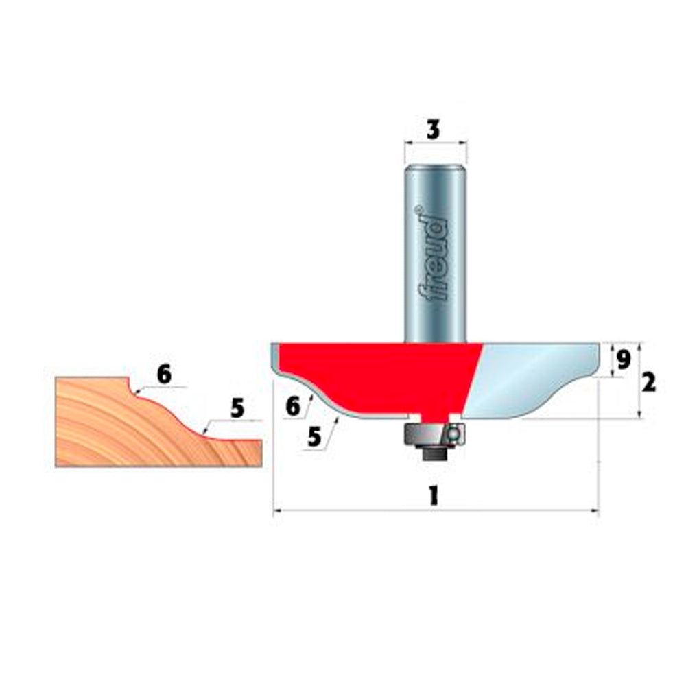 Mèche de toupie pour panneau surélevé - Freud