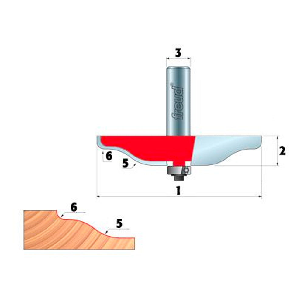 Mèche de toupie pour joint de laminage réversible - Freud