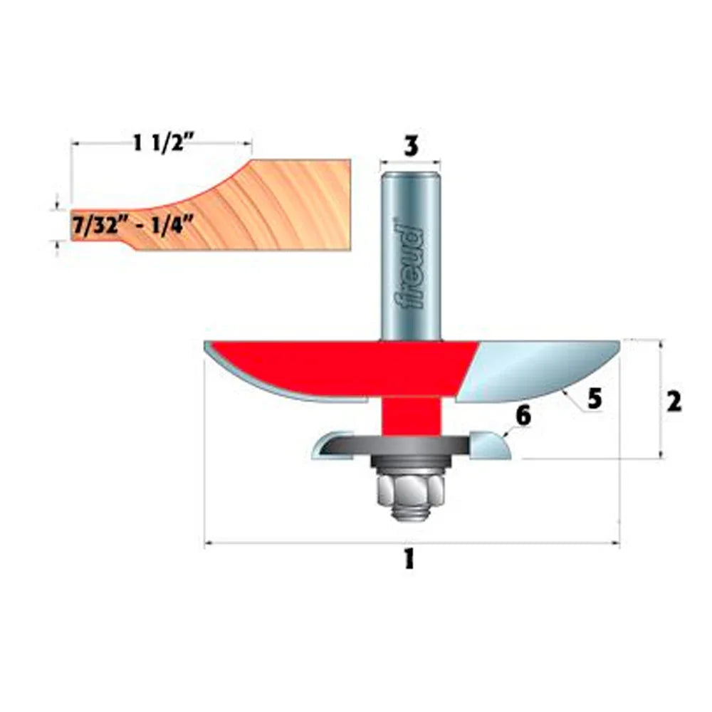 2+2 raised panel bit with backcutter - Freud