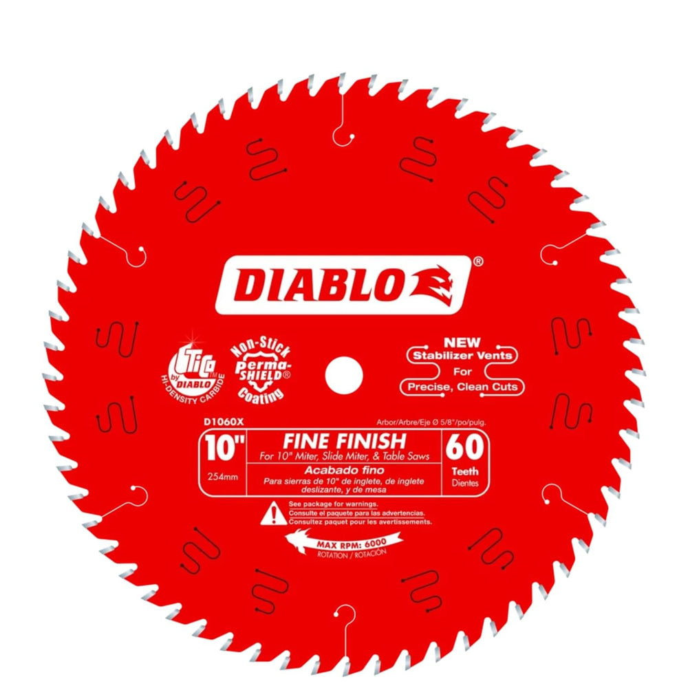 Finishing Saw Blade D1060X 10'' x 60T - Diablo