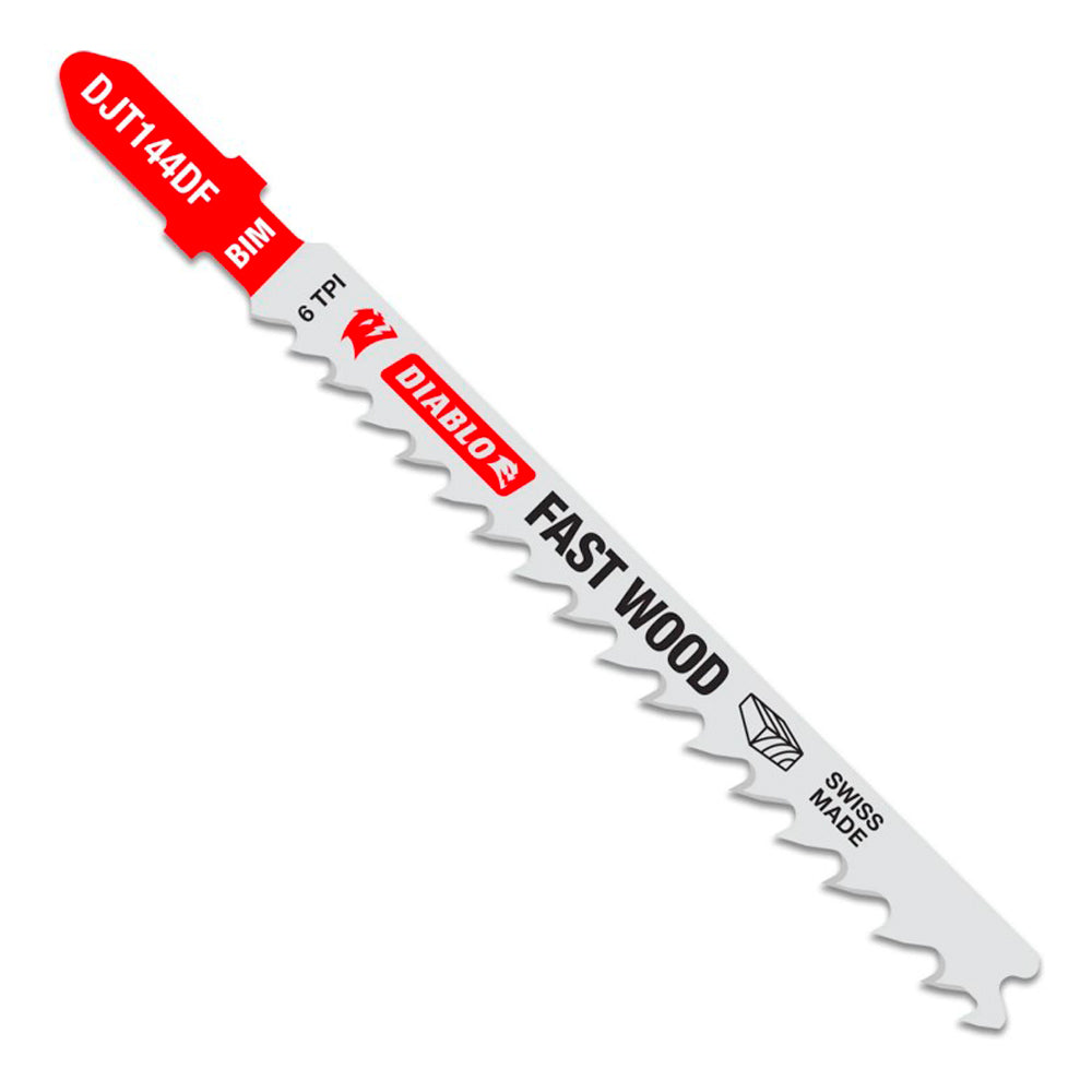 4’’ x 6 TPI bi-metal jig saw blades #djt144df5, 5/pkg - Diablo