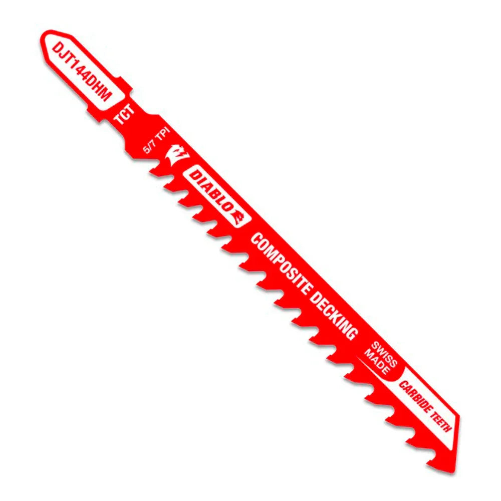 4’’ x 5/7 TPI carbide jigsaw blade for composite decking # djt144dhm - Diablo