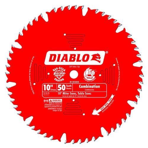 Combination blade D1050X 10" x 50t - Diablo