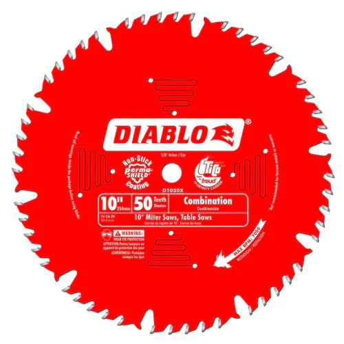 Combination blade D1050X 10" x 50t - Diablo