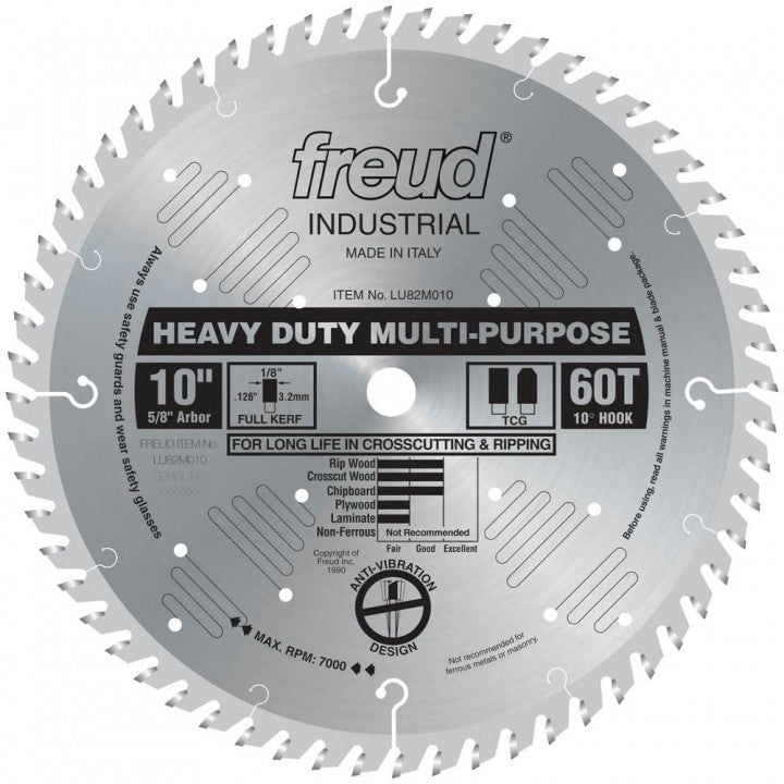 General Purpose Blades LU82m010 10" x 60t- Freud