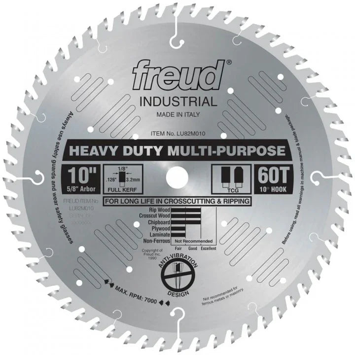 General Purpose Blades LU82m010 10" x 60t- Freud